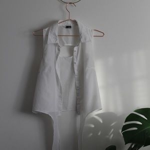 Sparkle and Fade Button-Down Tank